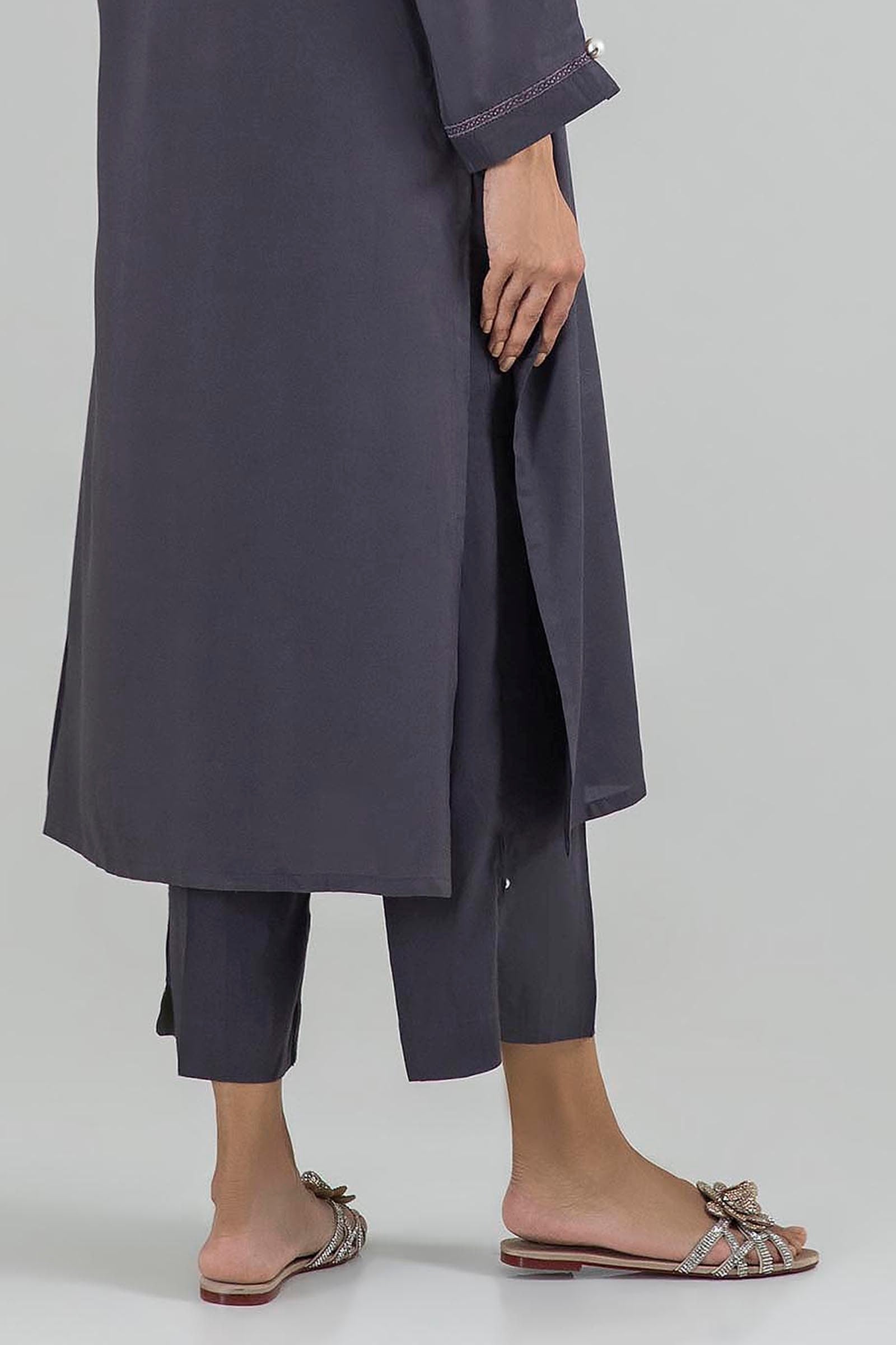 Stitched Grey Culotte