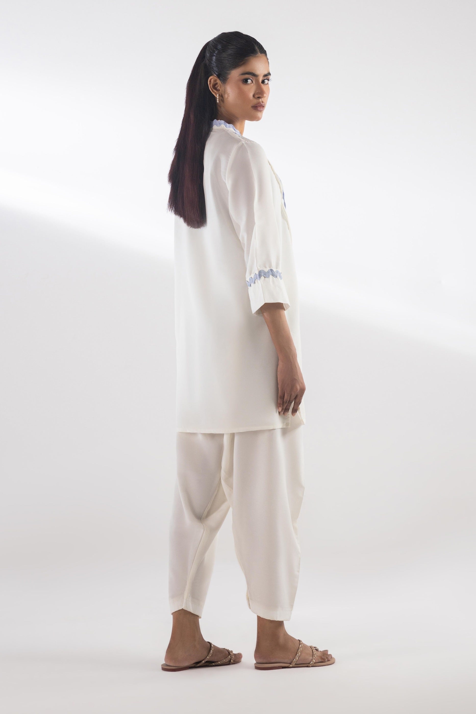 Stitched Cambric Shirt + Shalwar