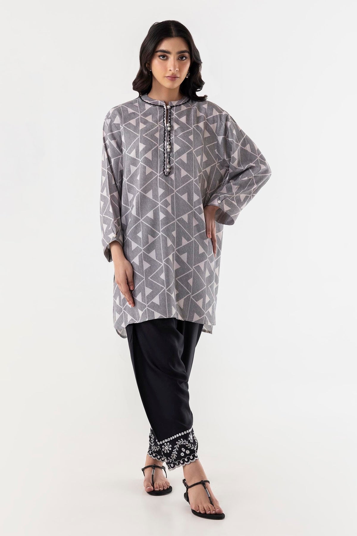 Stitched Multi Printed Shirt