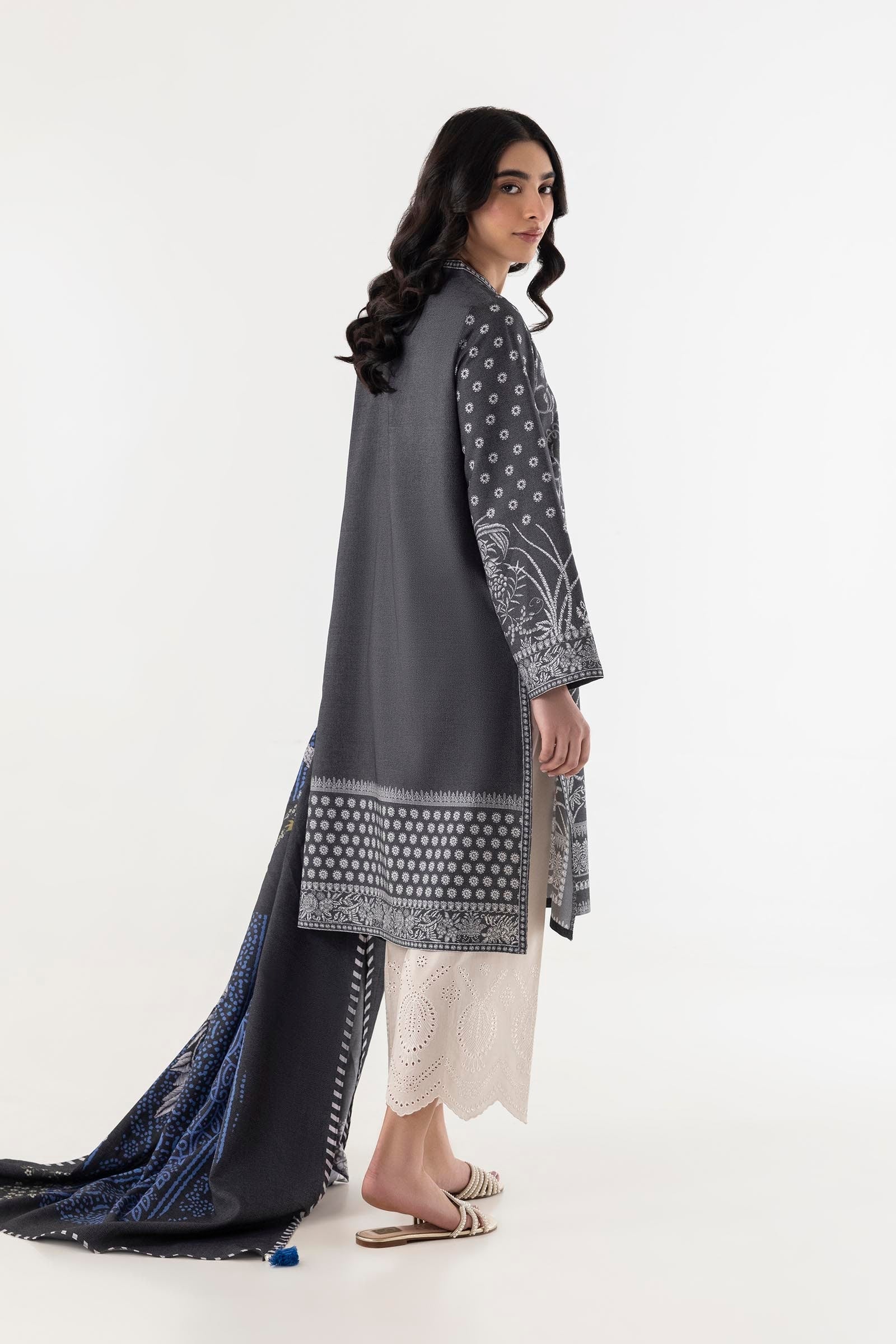 Stitched Linen Digital Dupatta