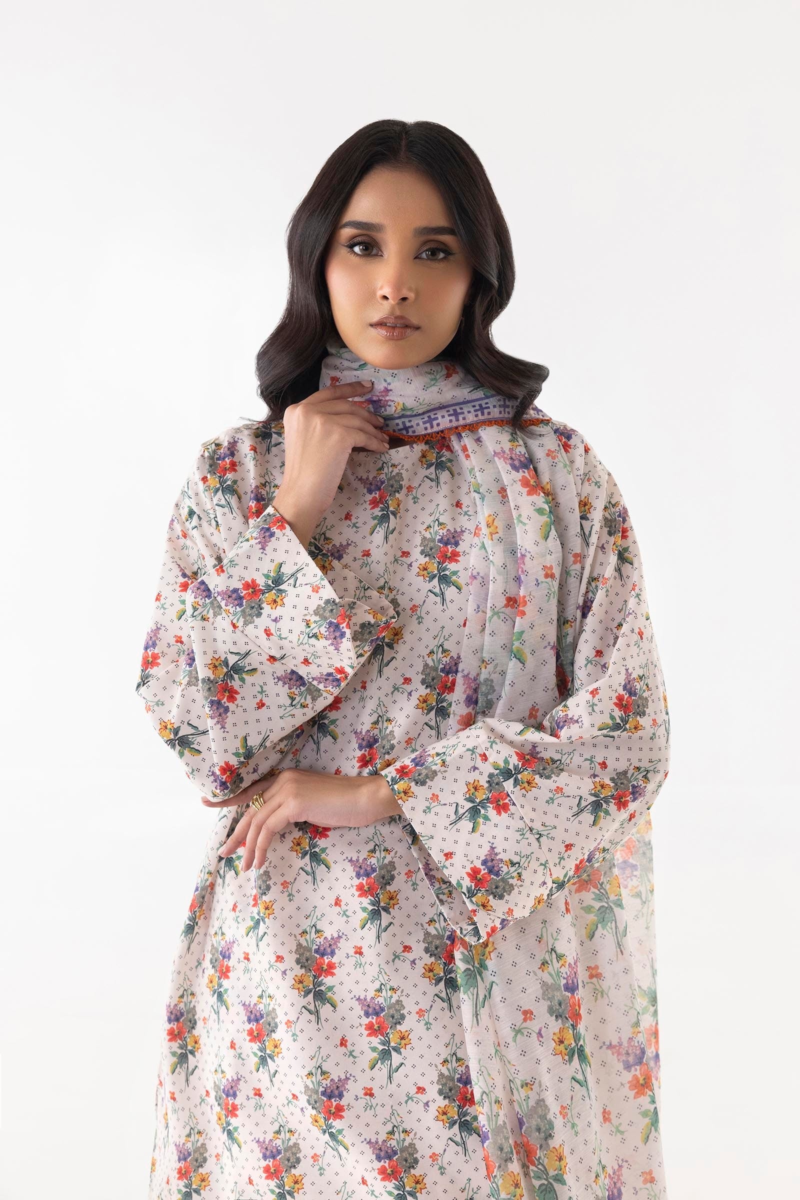 MAROON LUXURY EMBROIDERED KARANDI SET (NEL-25622)