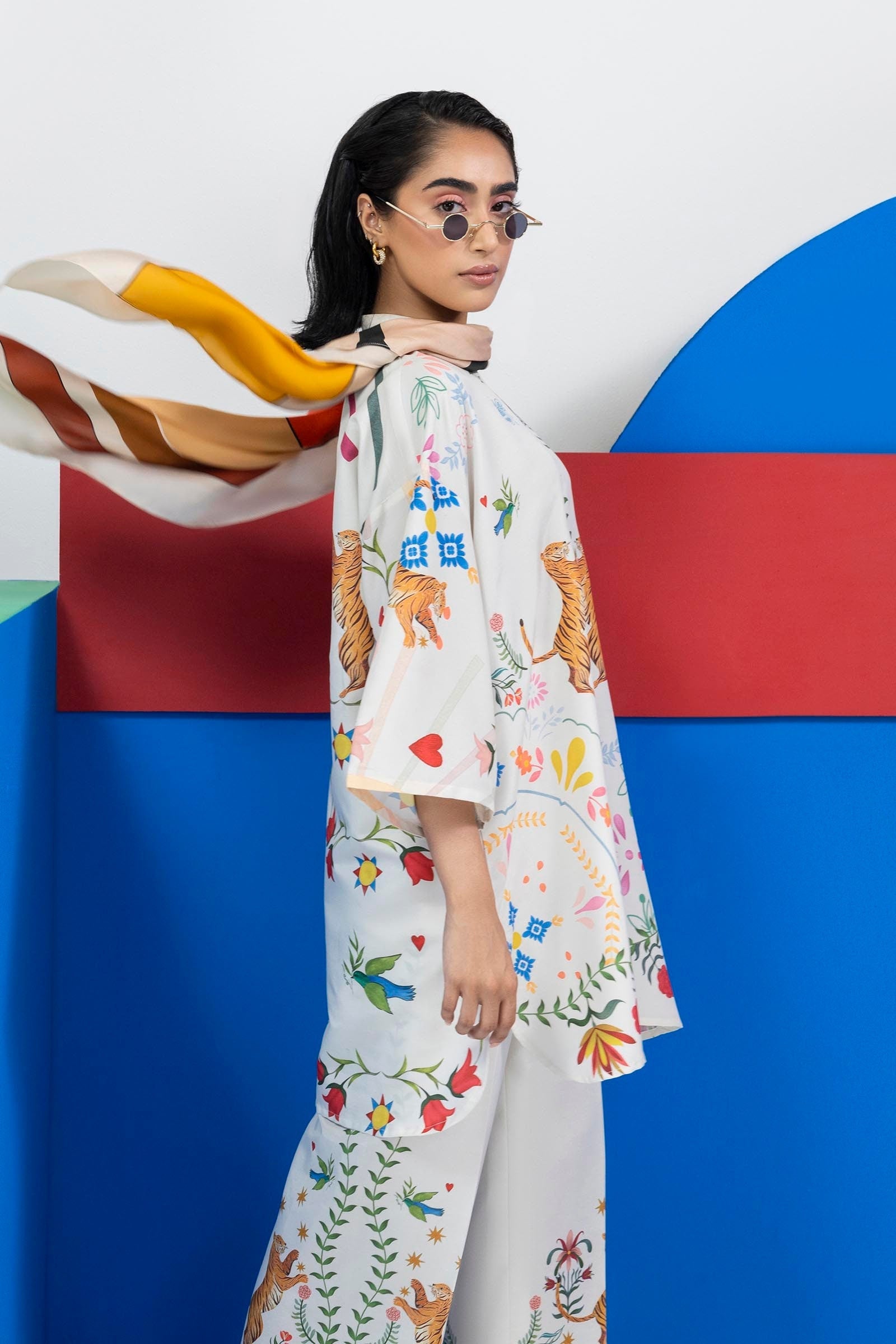 Stitched Printed Cambric Shirt