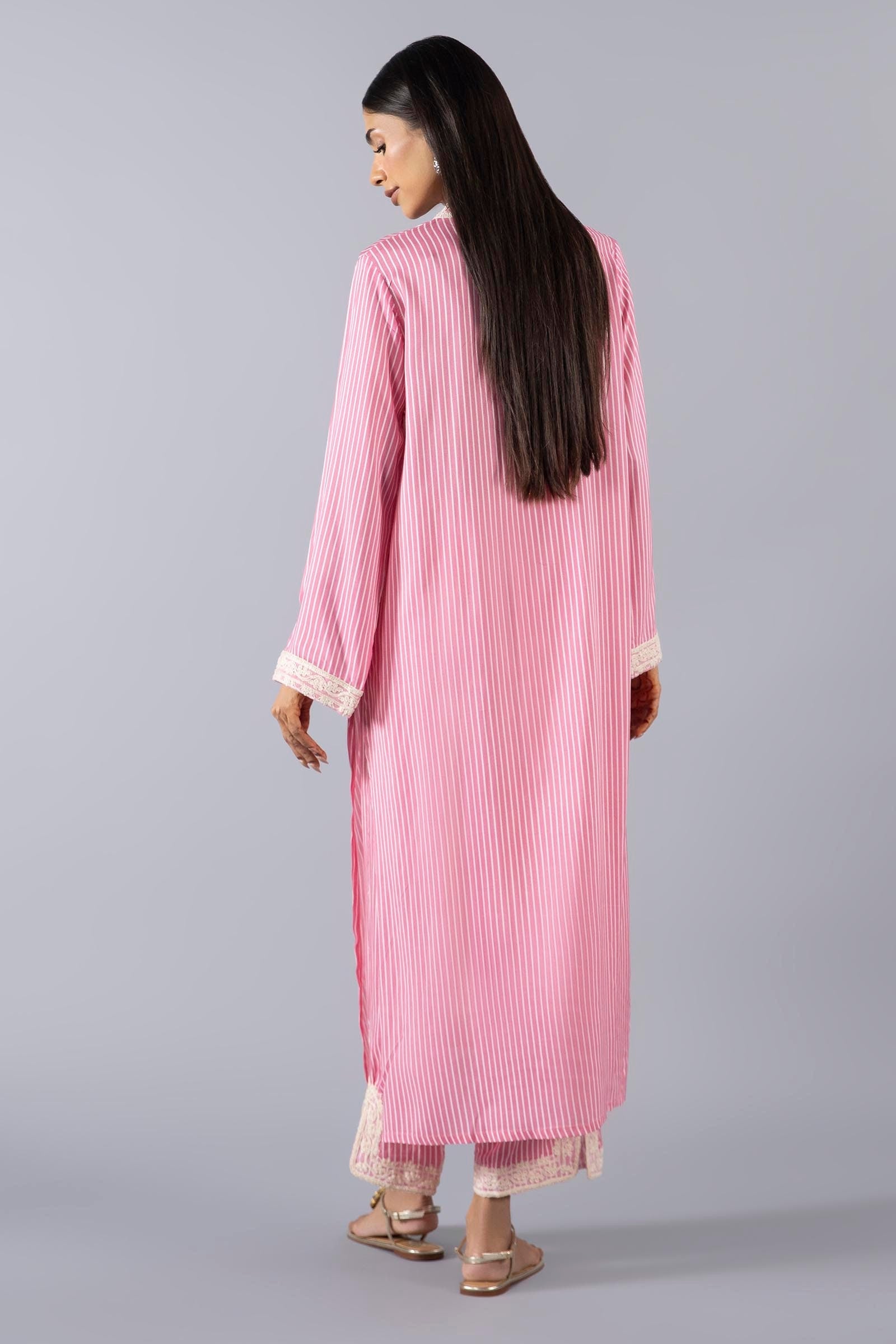 Stitched Embroidered Linen Shirt
