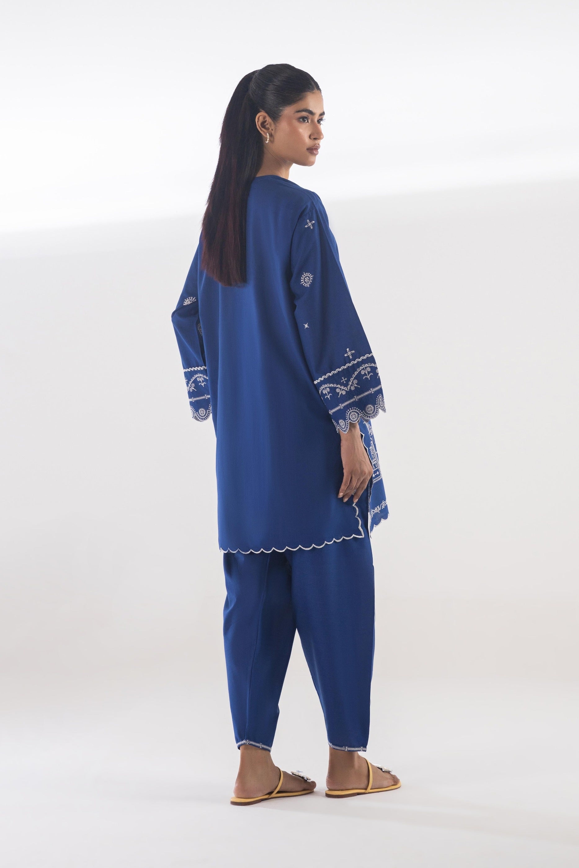 Stitched Embroidered Blended Lawn Set