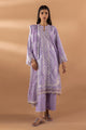 Stitched Lawn Embroidered Shirt + Culotte + Dupatta