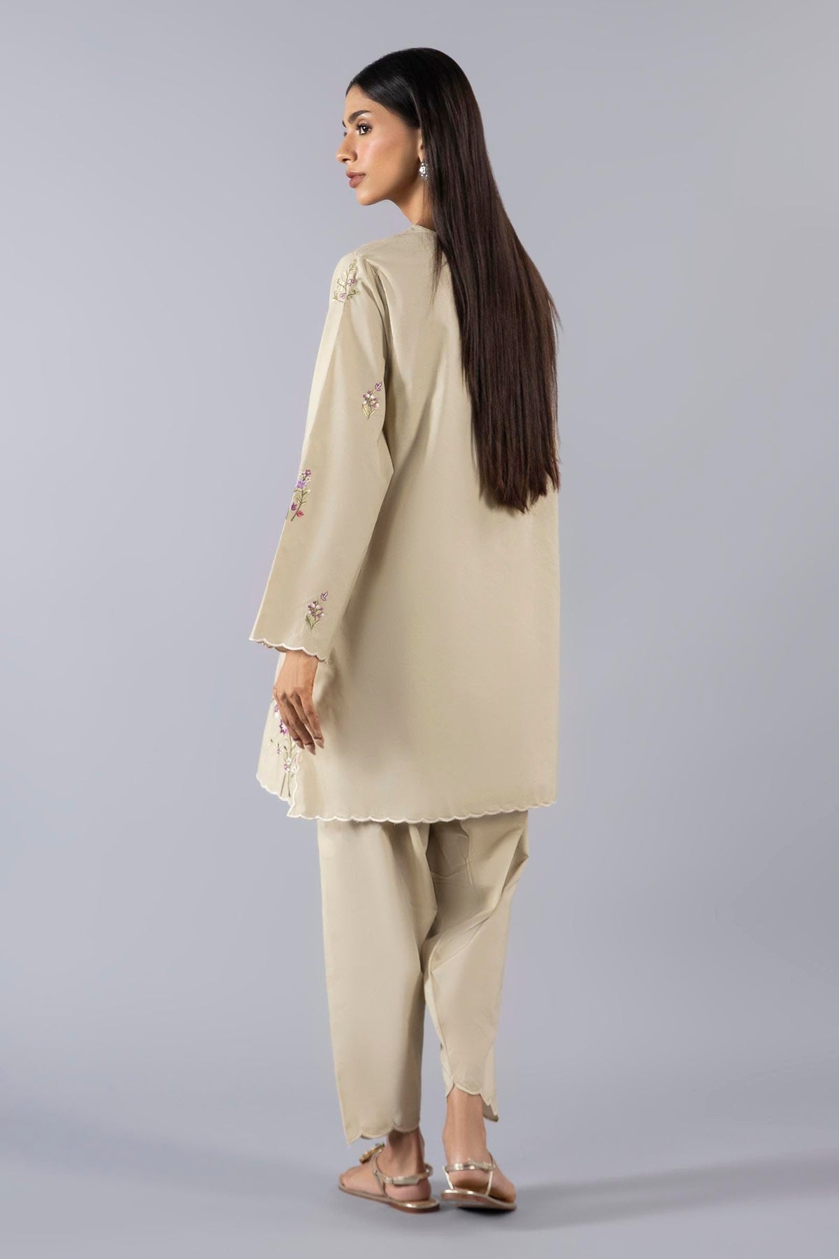 Stitched Lawn Skinny Shalwar
