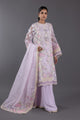 Stitched Organza Embroidered Shirt + Plazo + Dupatta