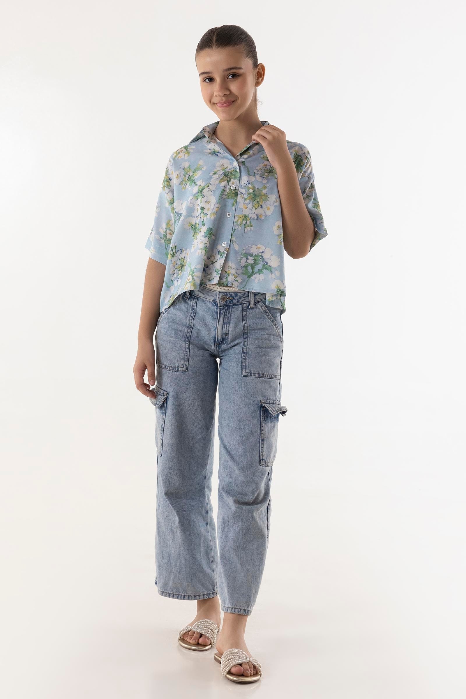 Stitched Kids Linen Shirt
