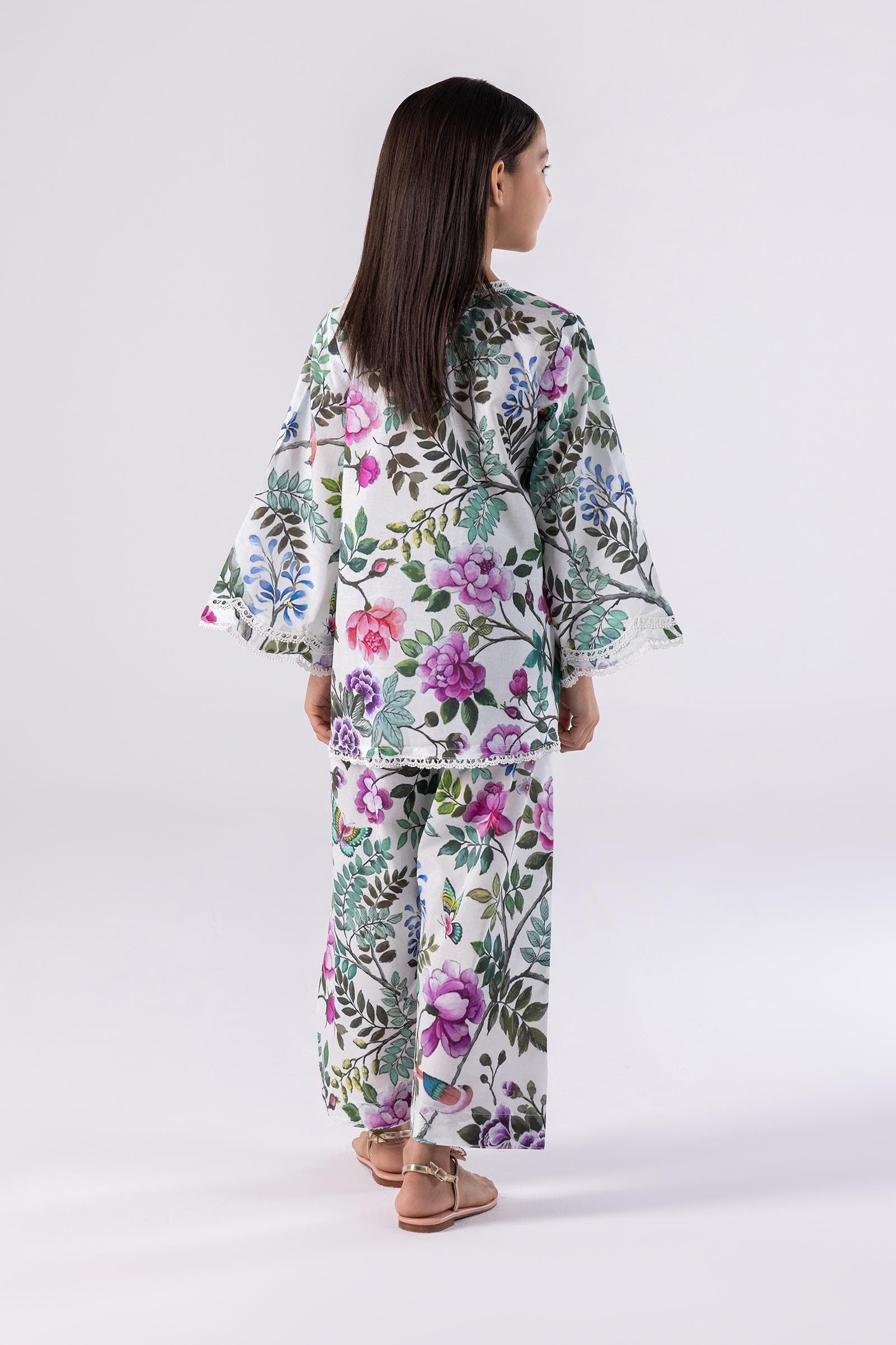 Stitched Kids Printed Lawn Shirt + Bottom