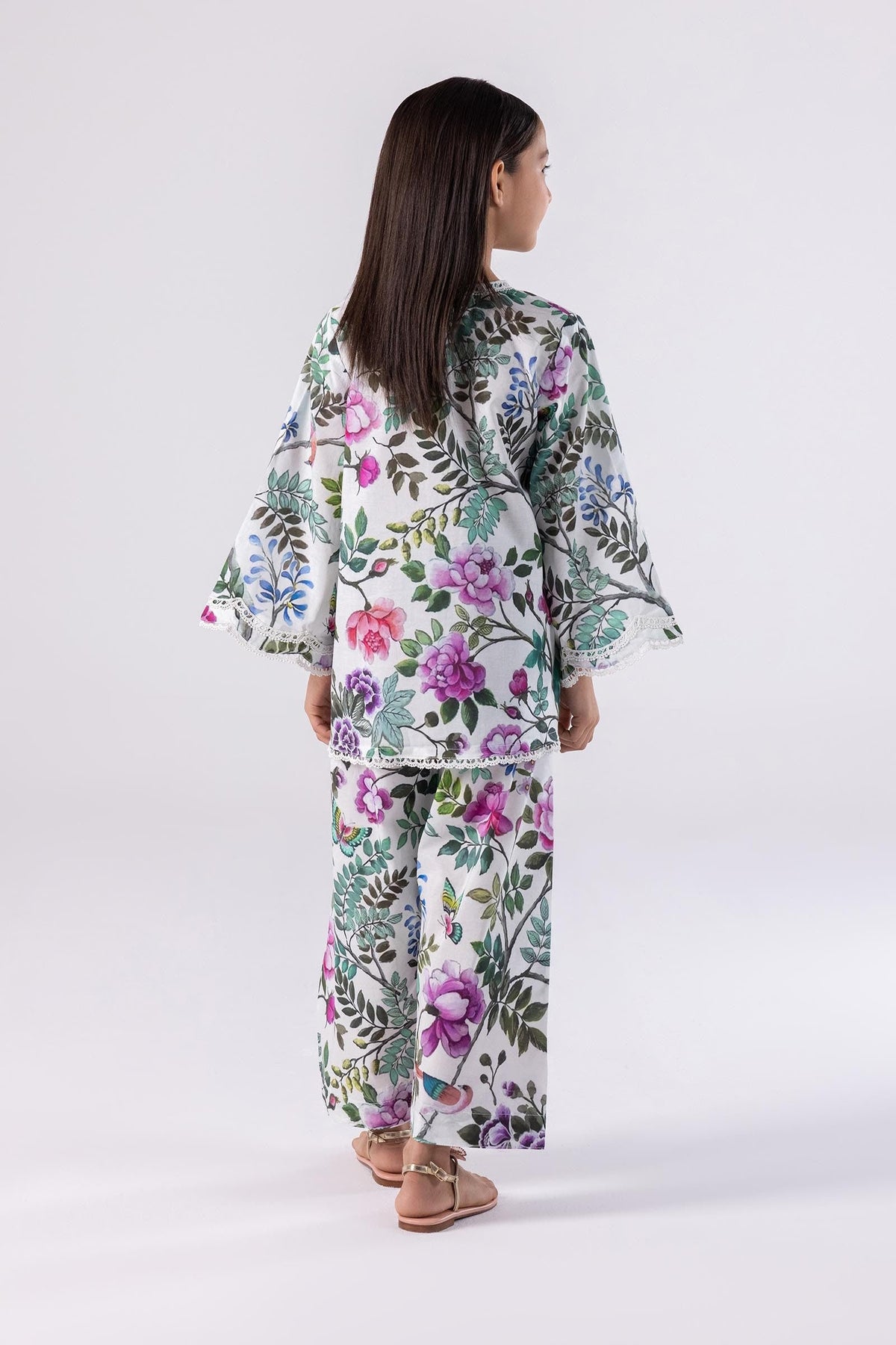 Stitched Kids Printed Lawn Shirt + Bottom