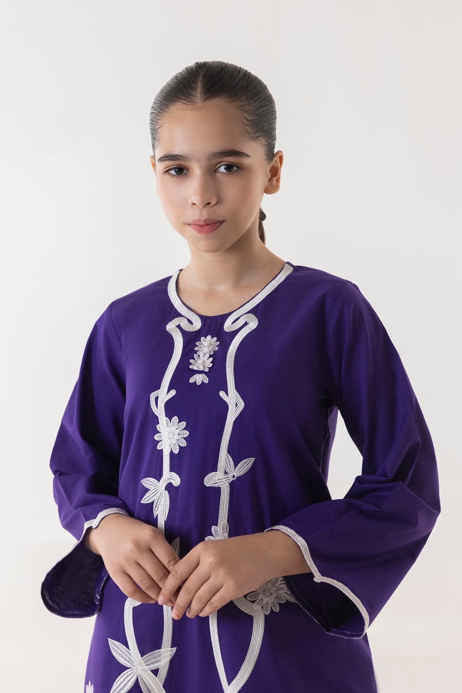 Stitched Kids Embroidered Lawn Shirt + Bottomt