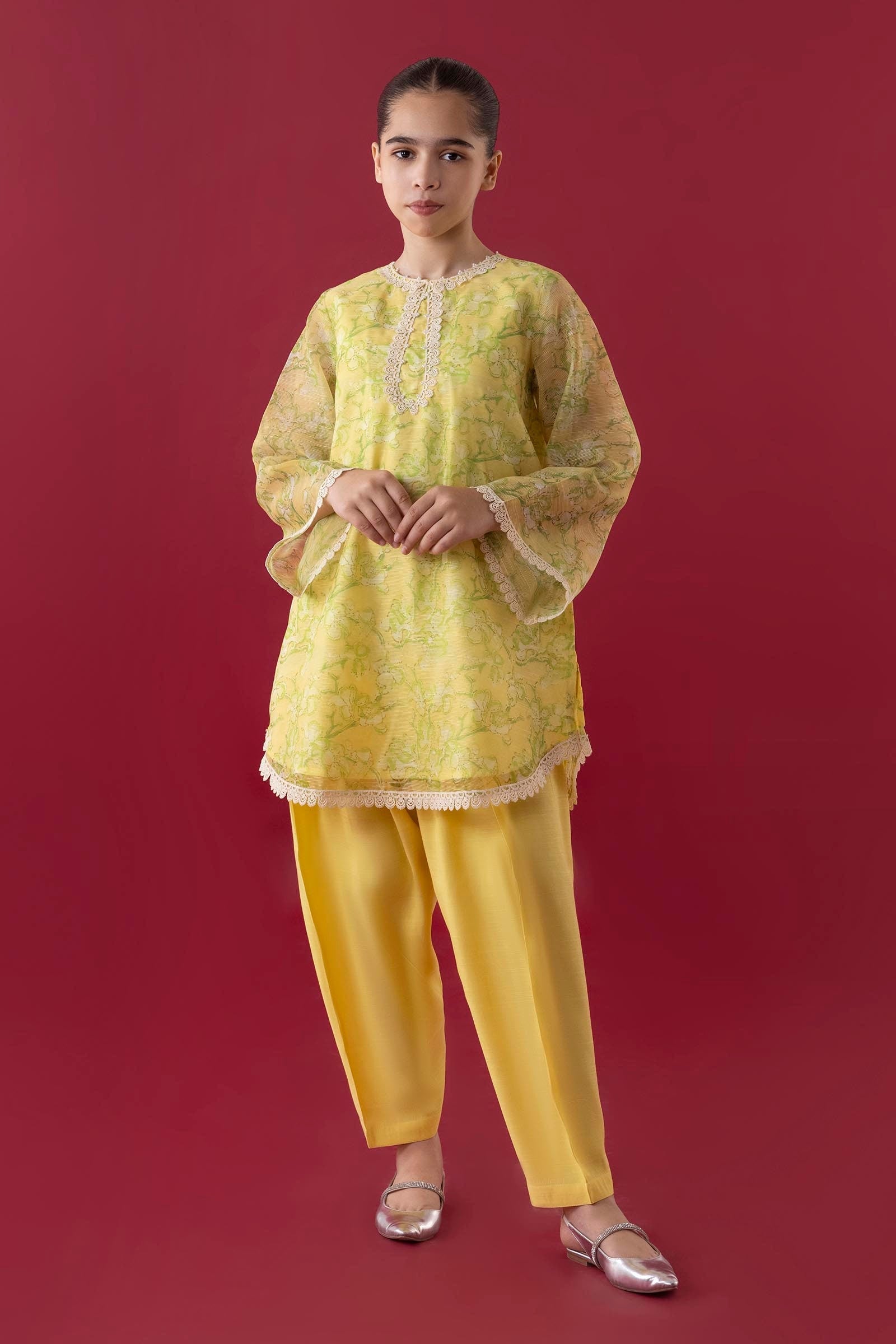 Stitched Kids Embroidered Slub Shirt + Bottom