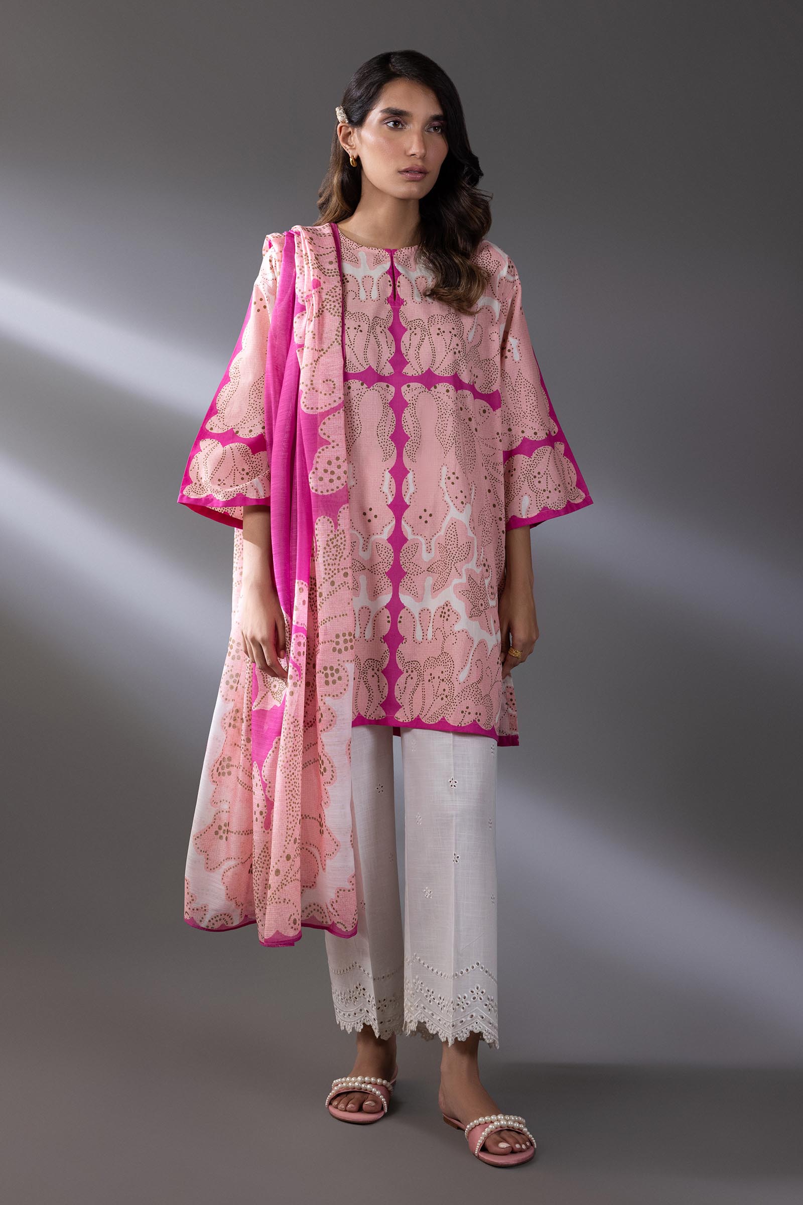 ICE BLUE LUXURY EMBROIDERED KARANDI SET (NEL-25634)