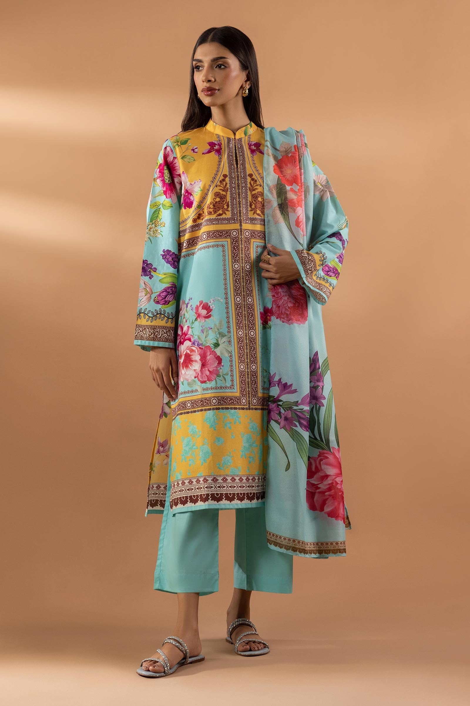 Stitched Shirt + Bottom + Dupatta