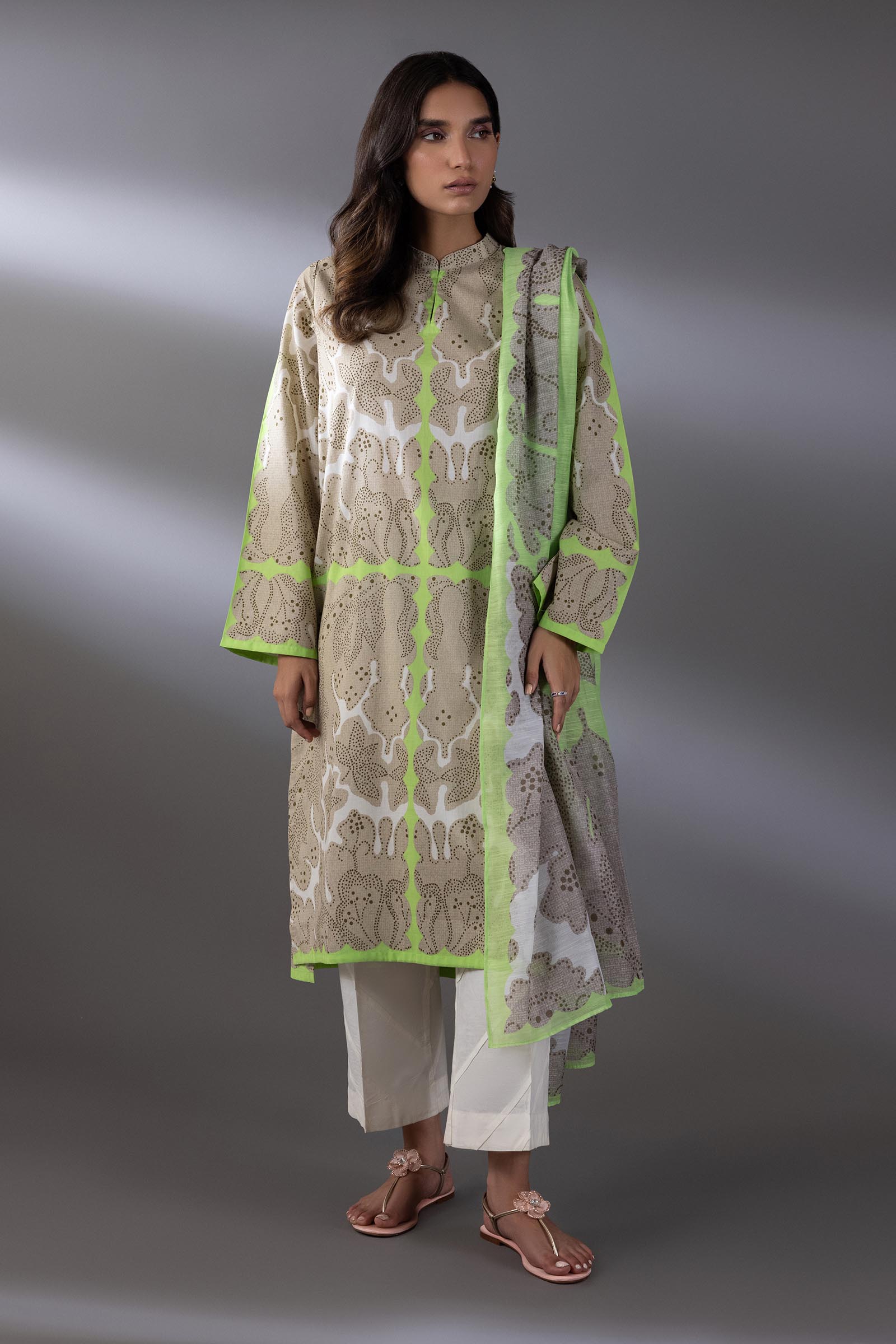 DA-1697 NAVY BLUE EMBROIDERED KURTA