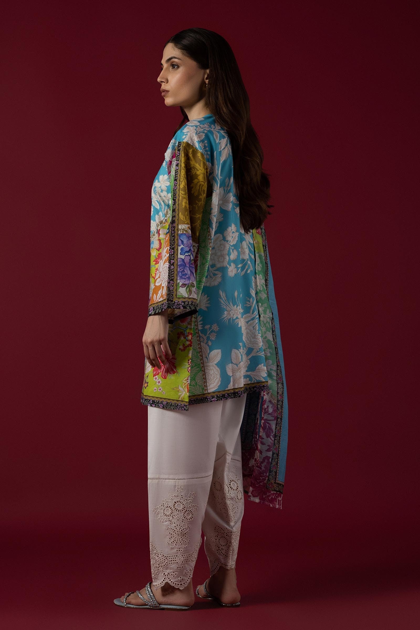 Stitched Mahay Lawn Shirt + Dupatta