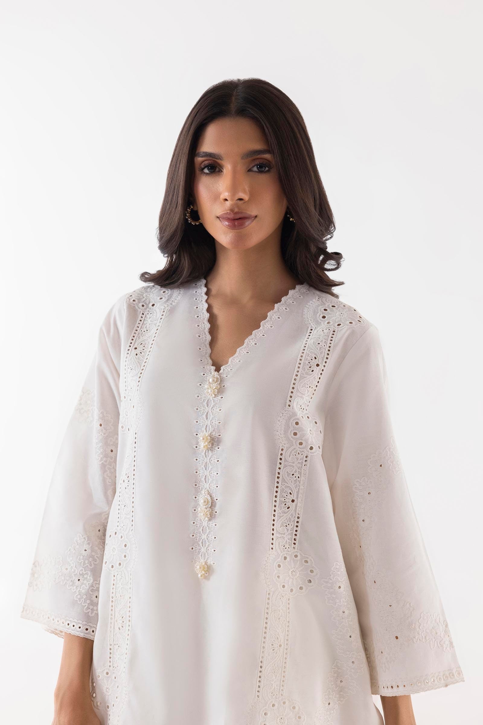 Stitched Lawn Embroidered Basic Shirt