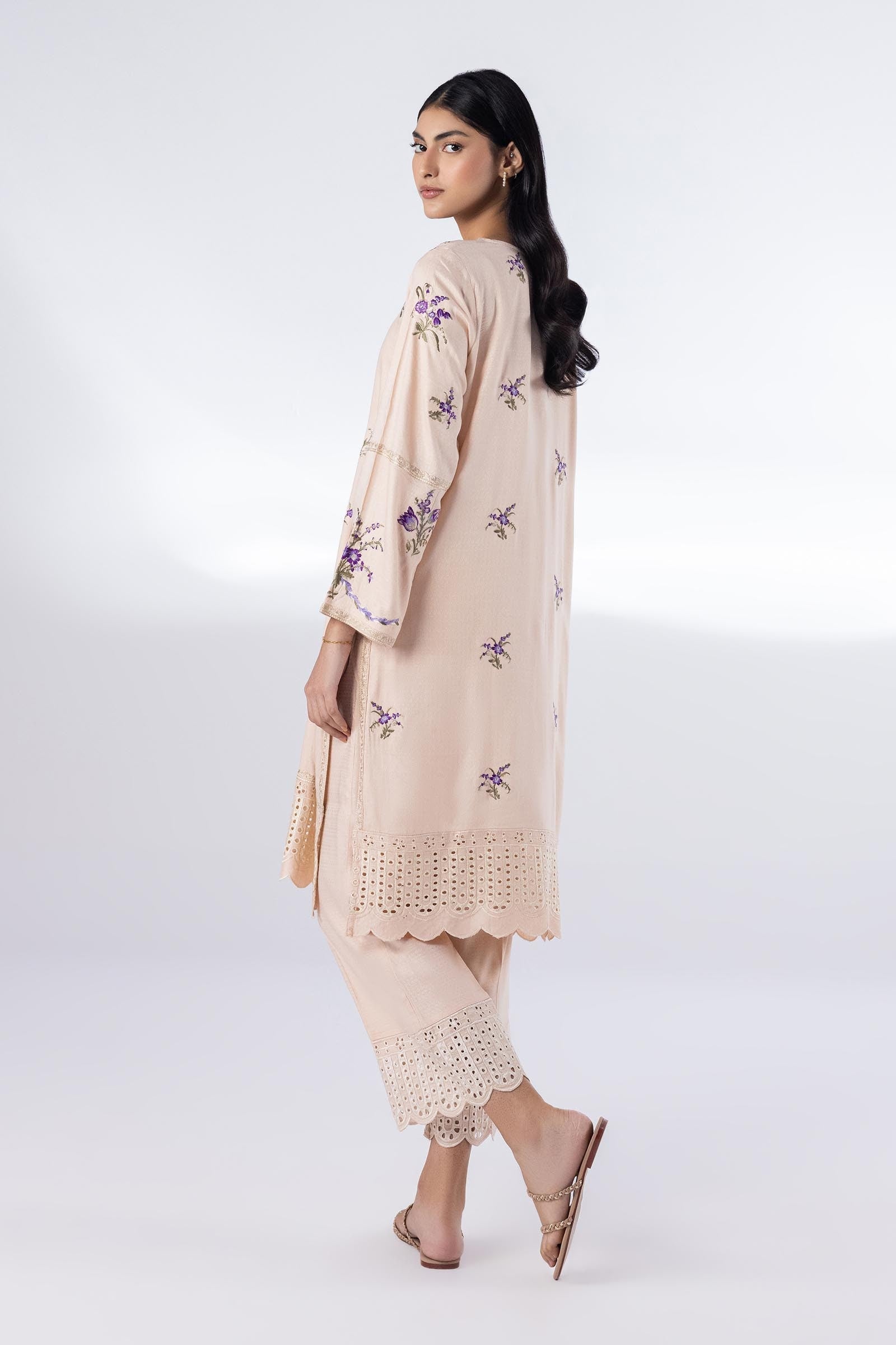 Stitched Jacquard Embroidered Shirt + Bottom