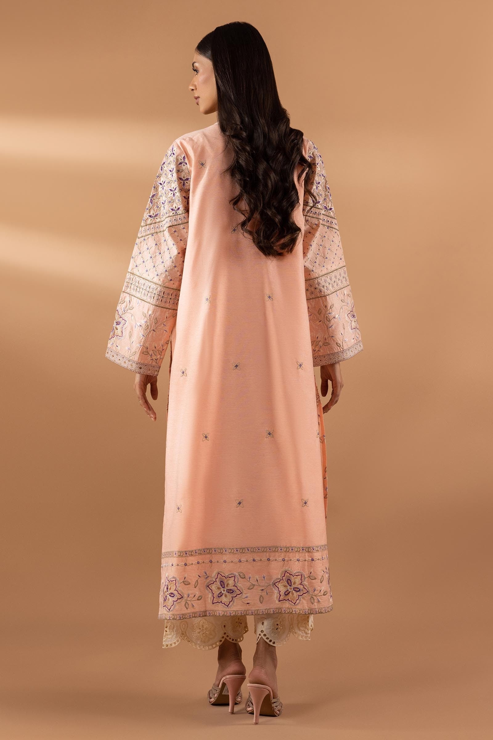 Stitched Embroidered Chambray Shirt + Bottom