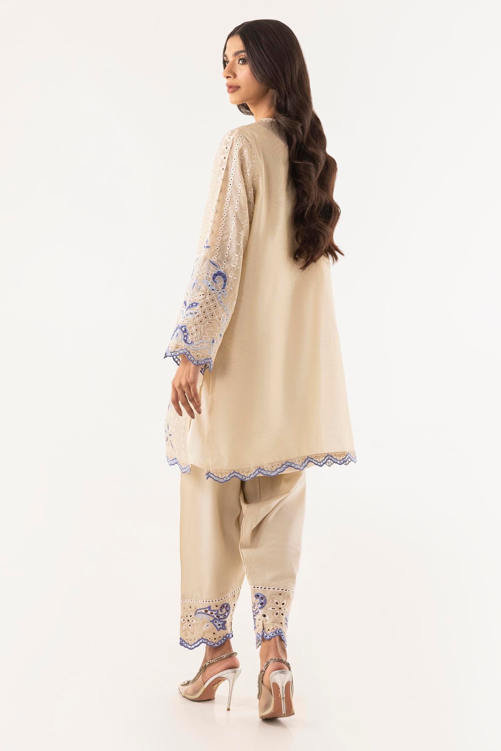 Stitched Embroidered Yarn Shirt + Shalwar