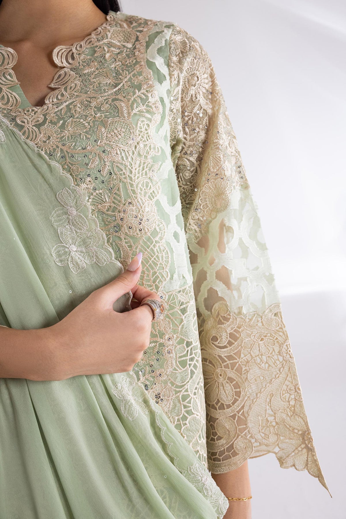 Stitched Lawn Embroidered Suit