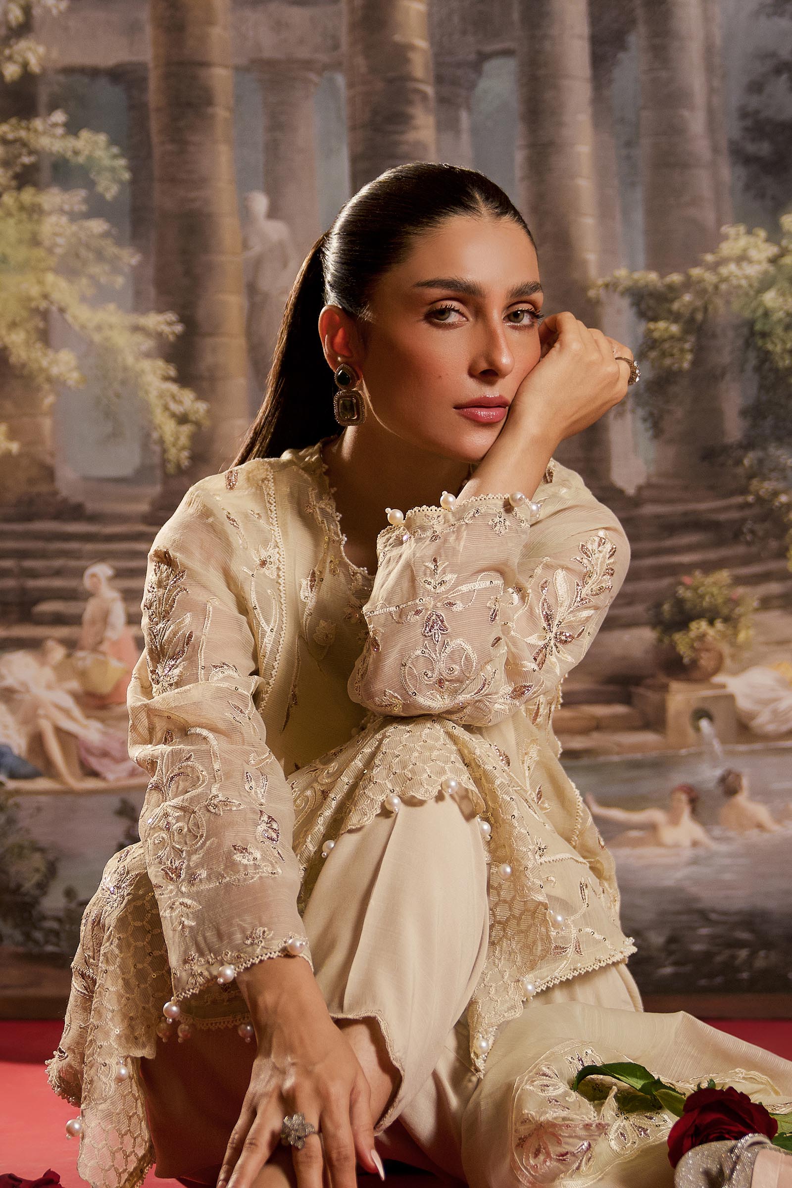 Stitched Embroidered Cotton Shirt