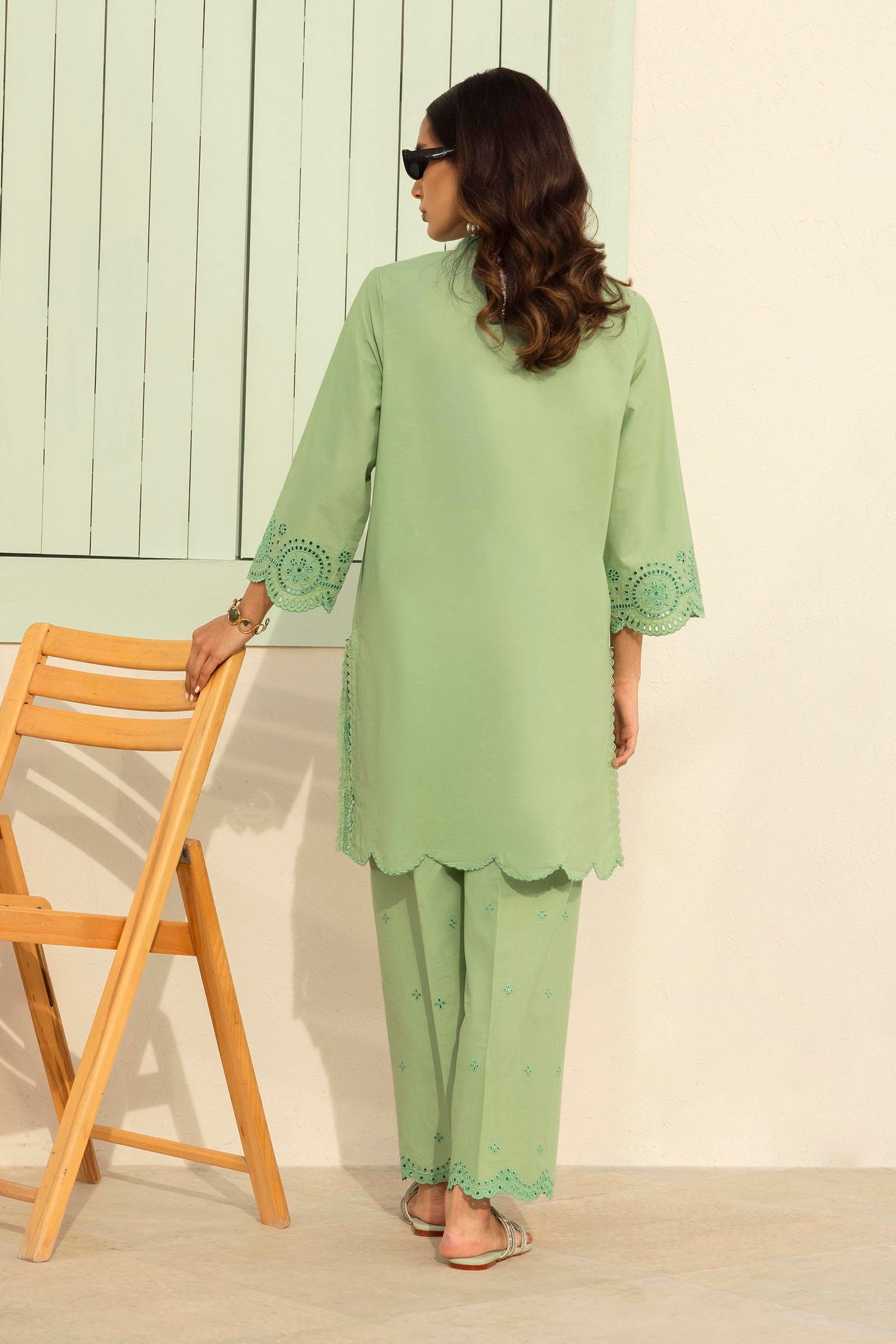 Stitched Embroidered Lawn Shirt + Bottom