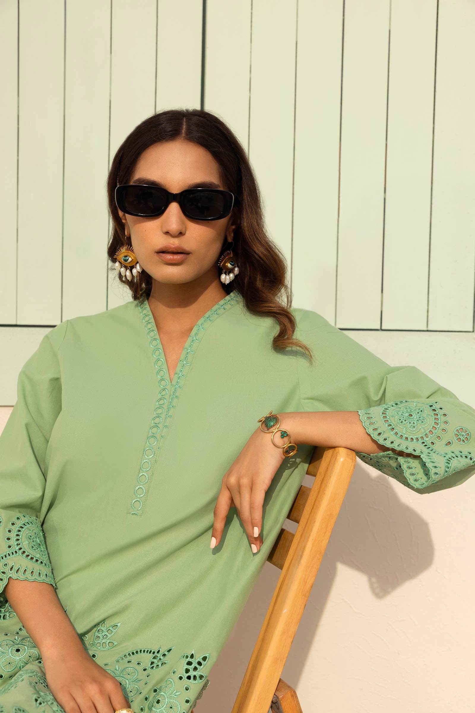 Stitched Embroidered Lawn Shirt + Bottom