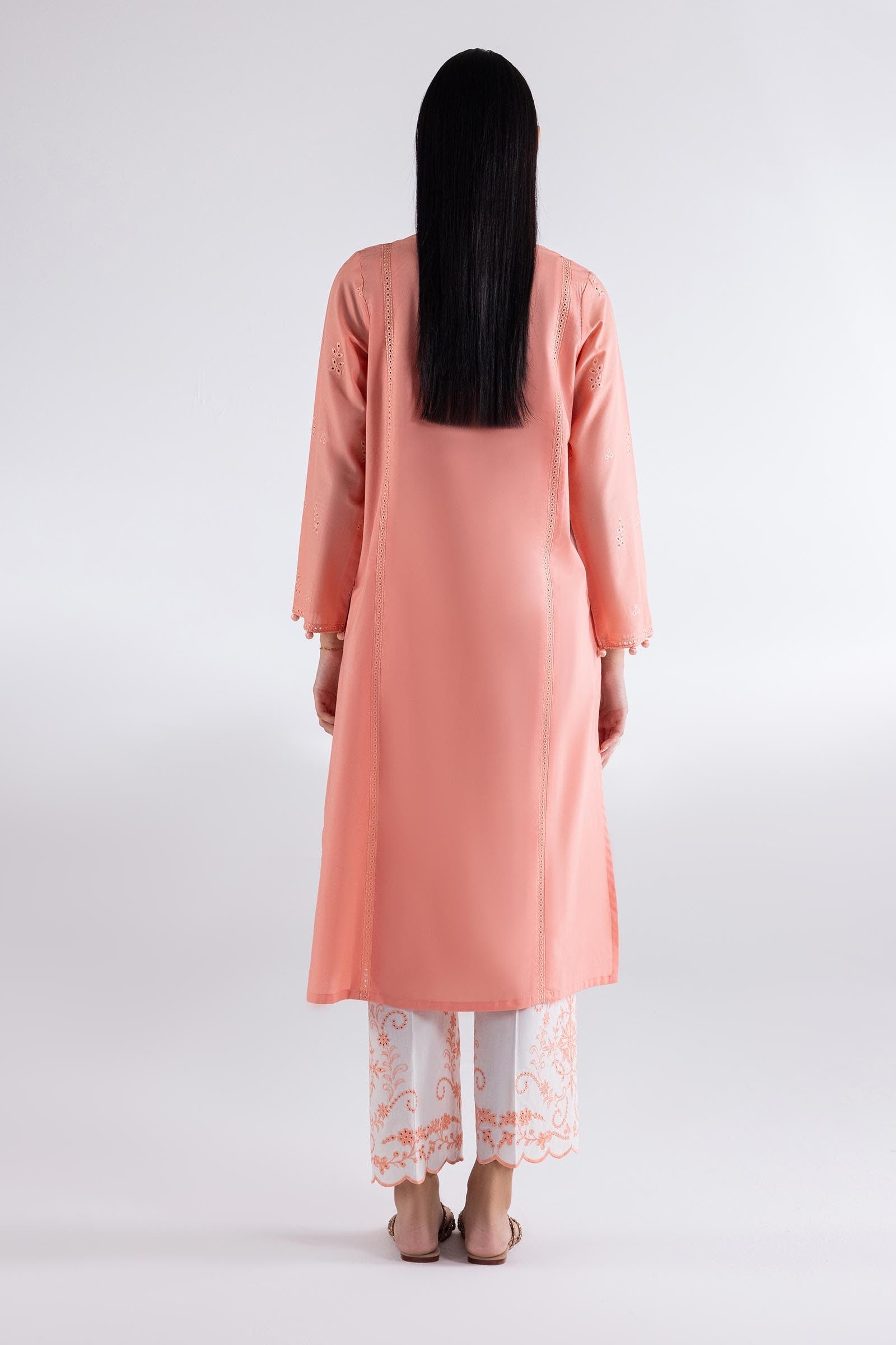 Stitched Lawn Embroidered Shirt + Cuotte