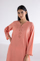 Stitched Lawn Embroidered Shirt + Cuotte