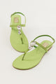 Green Slingback Flats Ss25sh Fsd