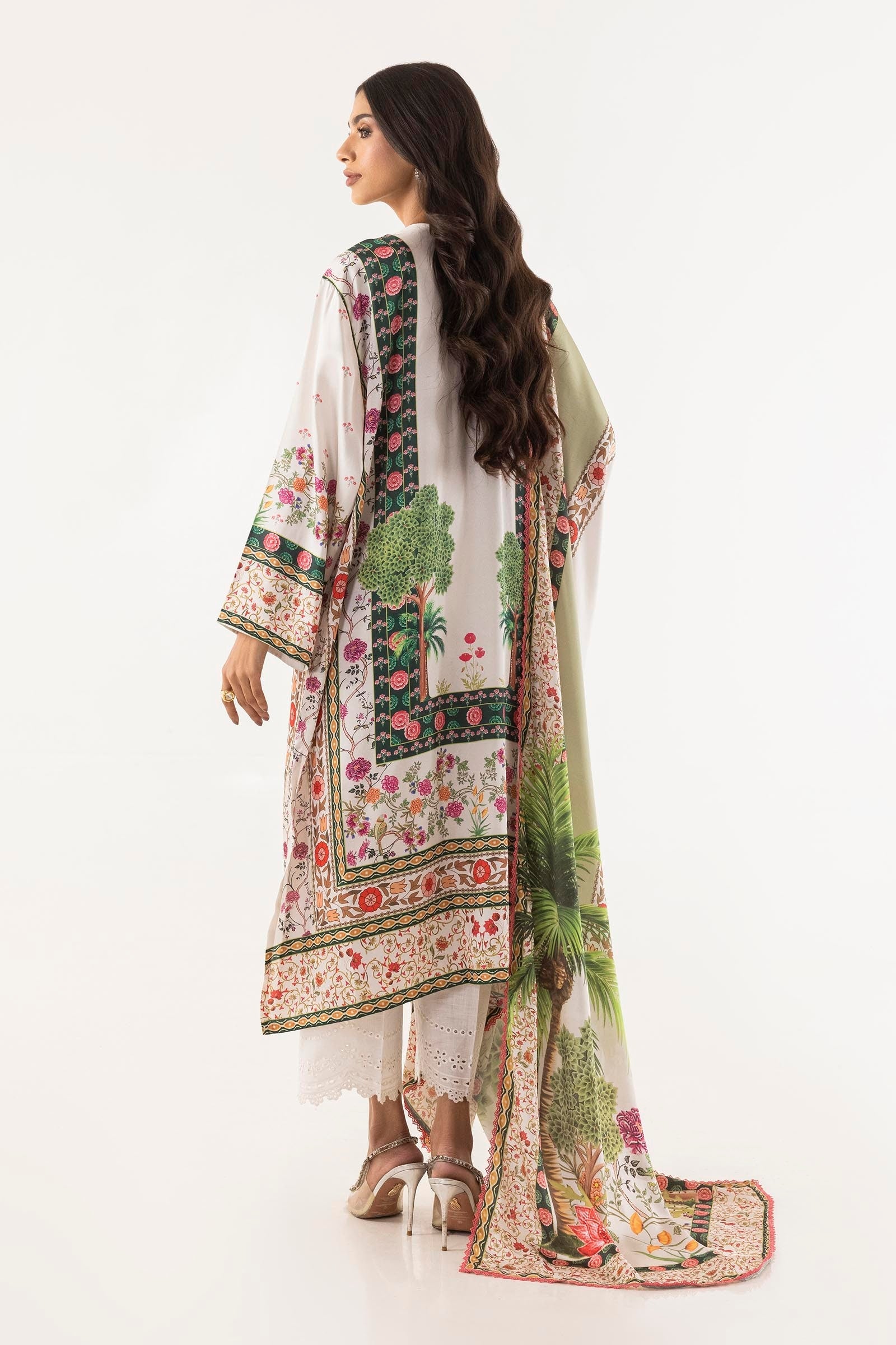 Stitched Satin Shirt + Dupatta