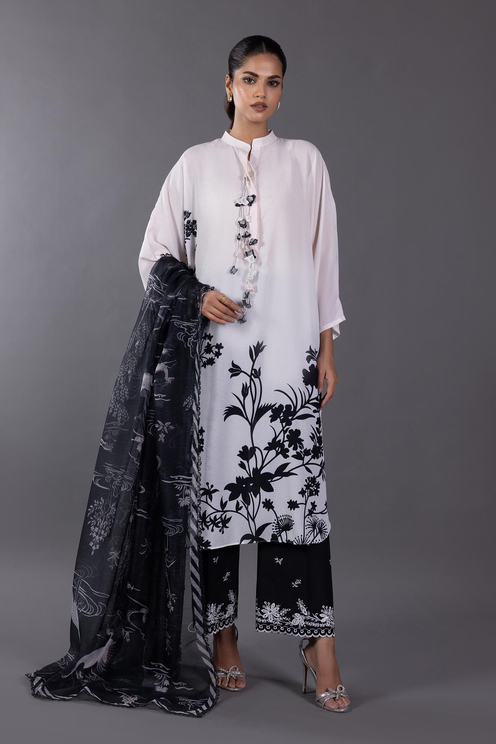 Stitched Crepe Shirt + Dupatta