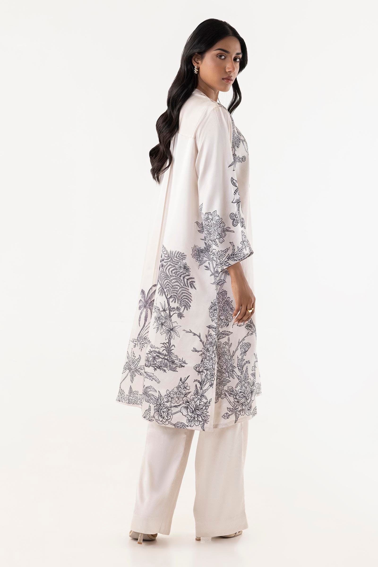 Stitched Satin Shirt + Culotte