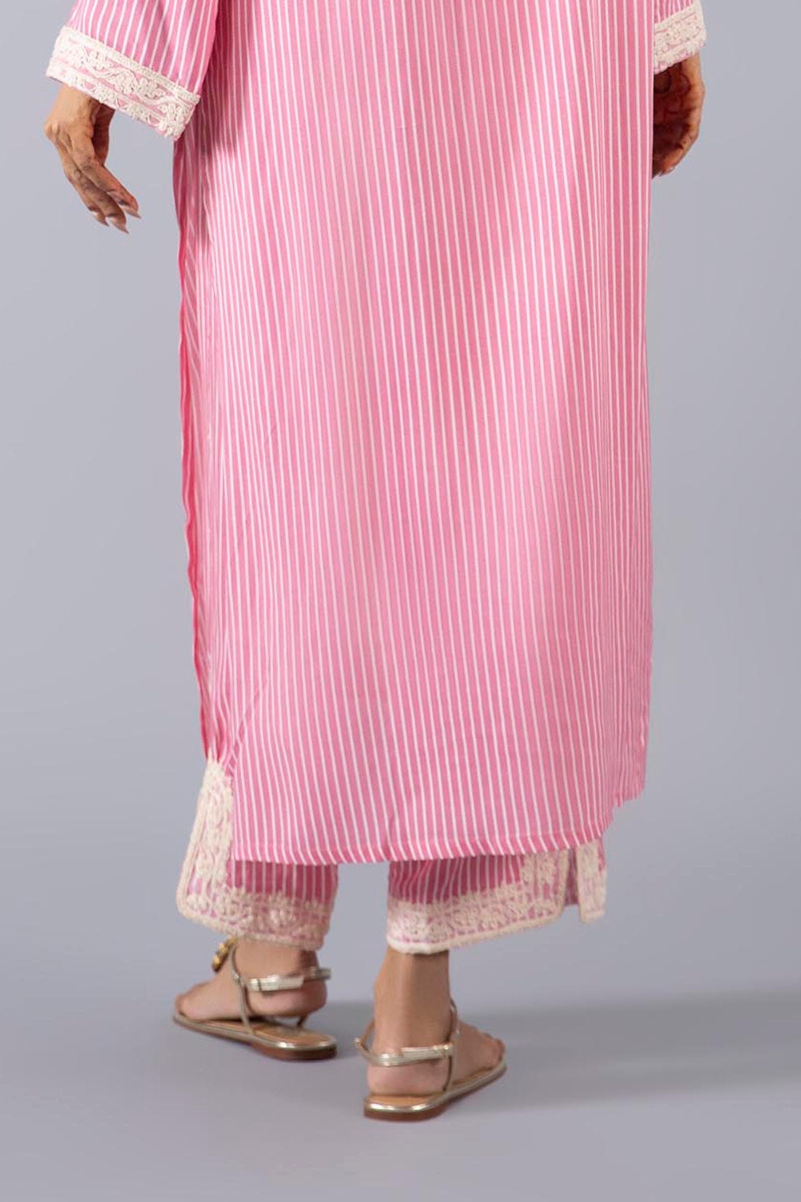 Stitched Embroidered Linen Culotte