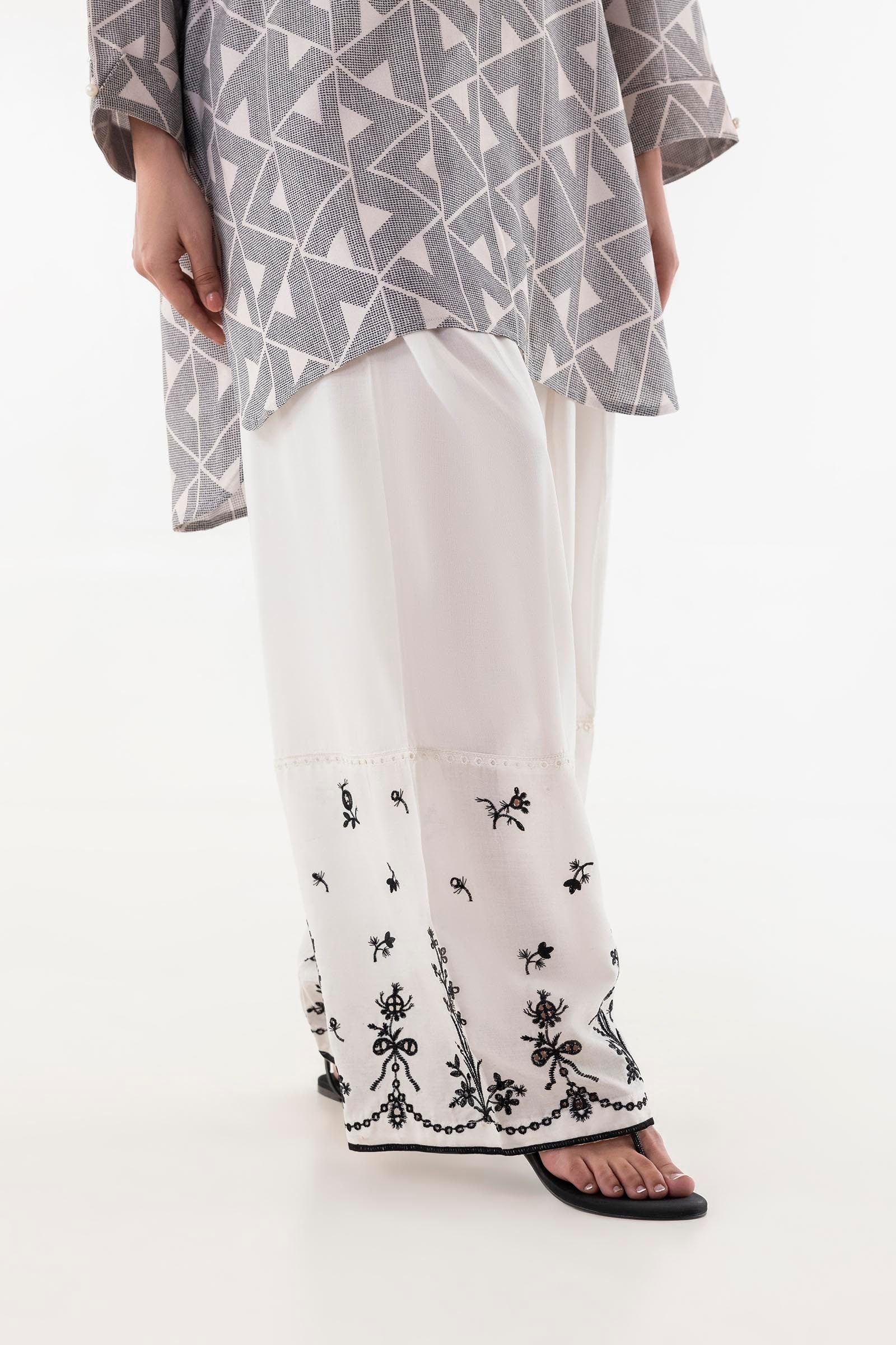 Stitched Linen Embroidered Shalwar
