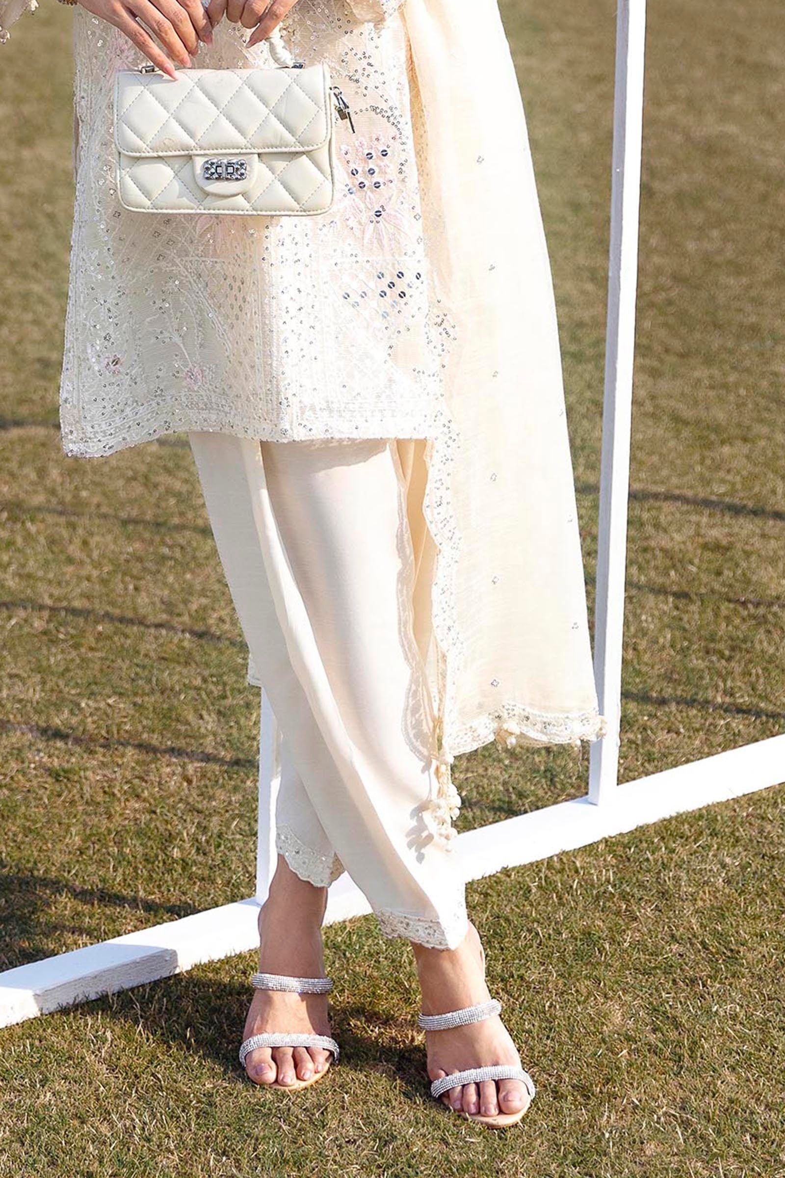 Stitched Embroidered Cotton Shalwar