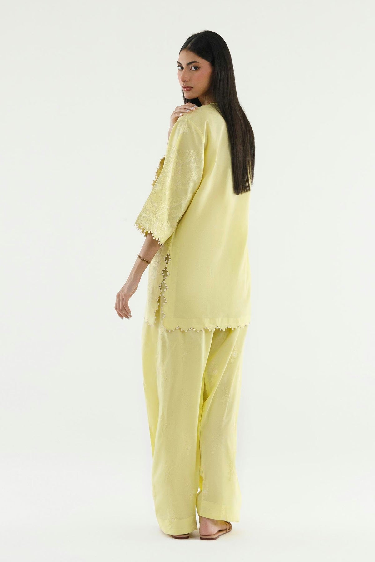 New In '26 - Stitched Embroidered Lawn Shirt+ Shalwar | SS26ESE428P2T