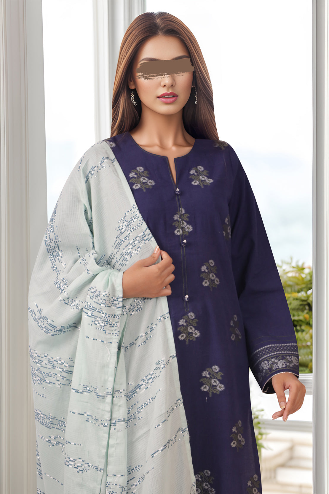 Cotton Jacquard Stole63624