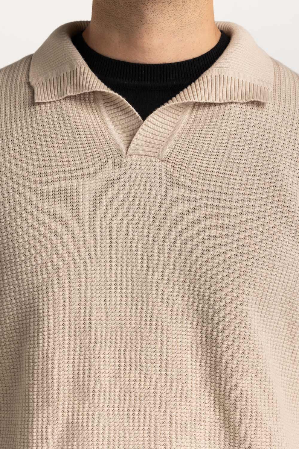 Sweater Knit Polo