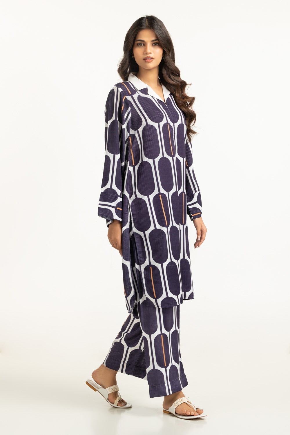 Textured Dobby Printed Co-Ord Set