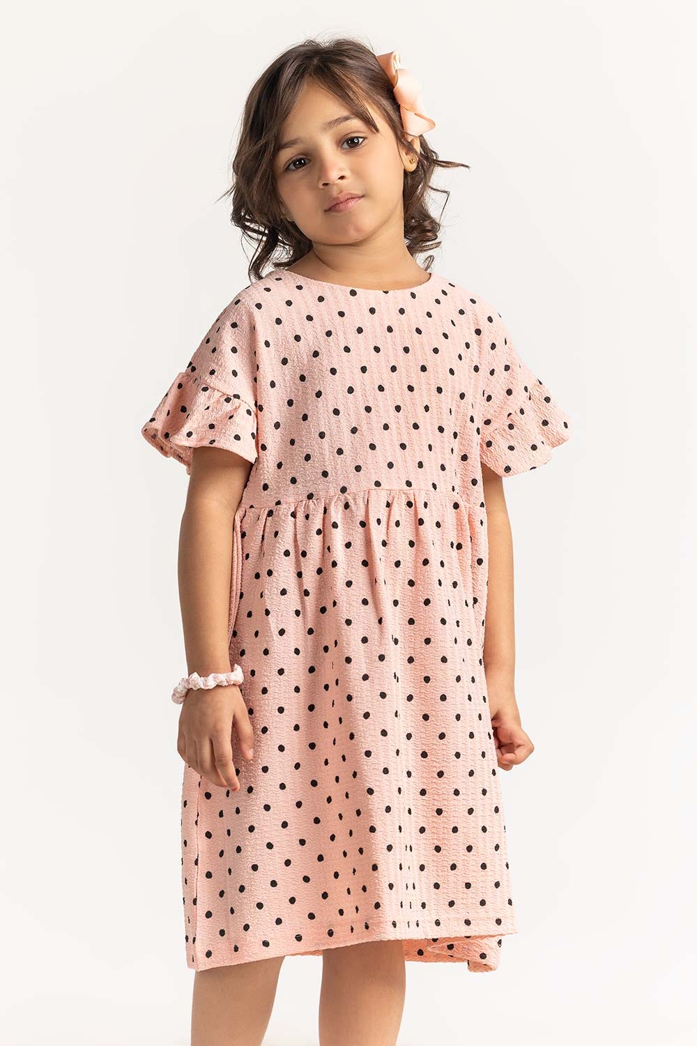 Textured Round Neck Dress