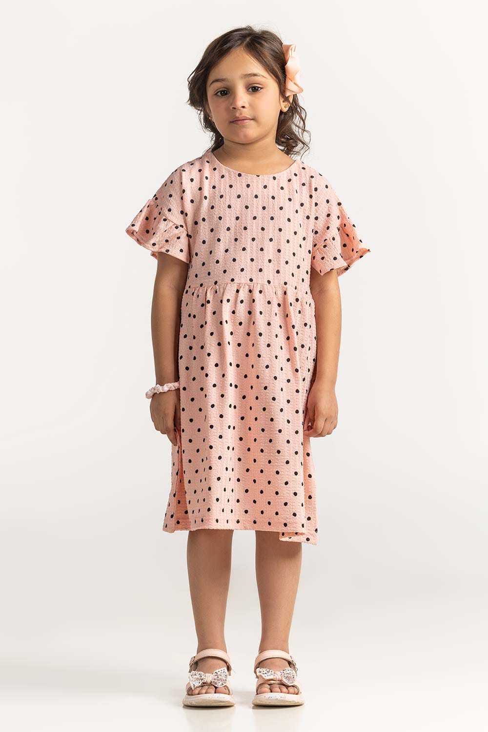Textured Round Neck Dress