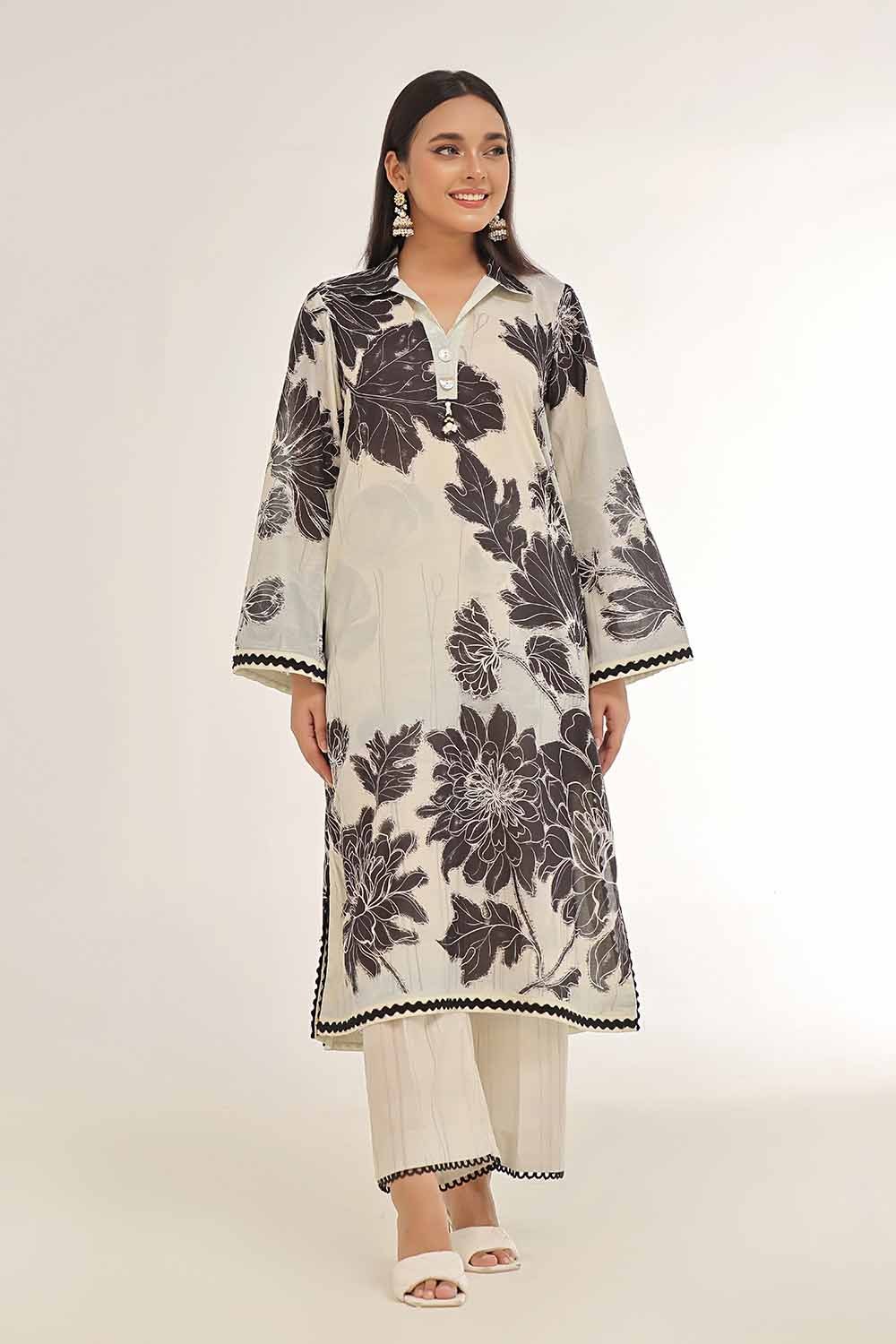 2 Piece Unstitched Lawn Suit