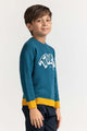 Toddler Boy Blue Basic Sweater