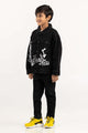 Toddler Boy Jet Black Collared Denim Jacket