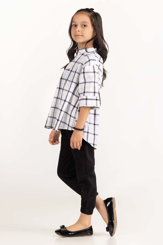 Toddler Girl Black and White Blouse