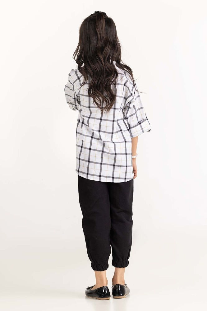 Toddler Girl Black and White Blouse