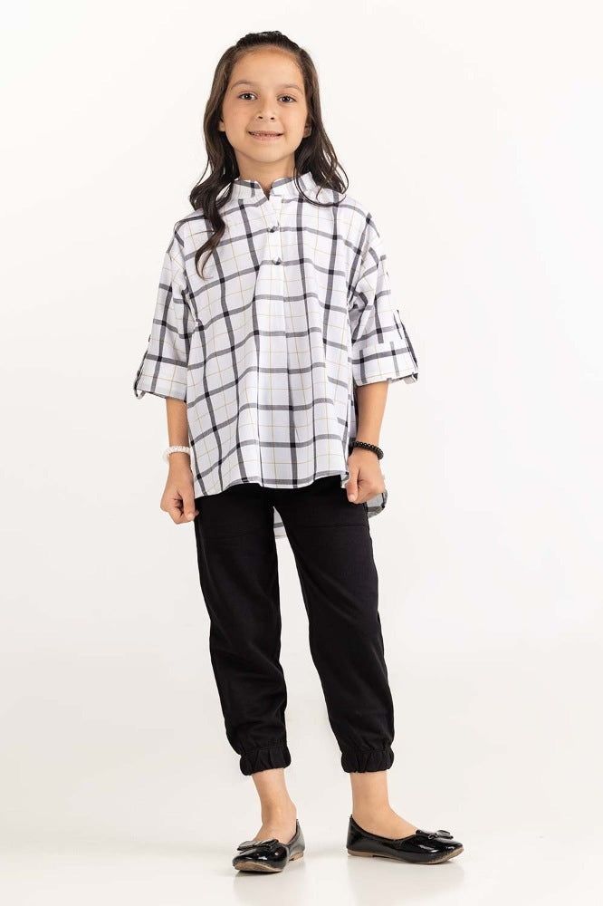 Toddler Girl Black and White Blouse