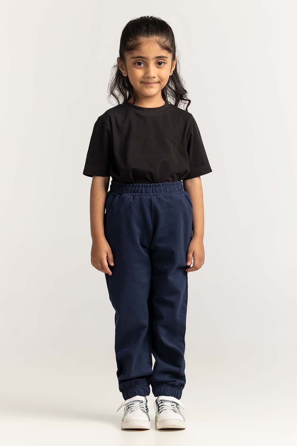 Toddler Girl Navy Blue Basic Trouser